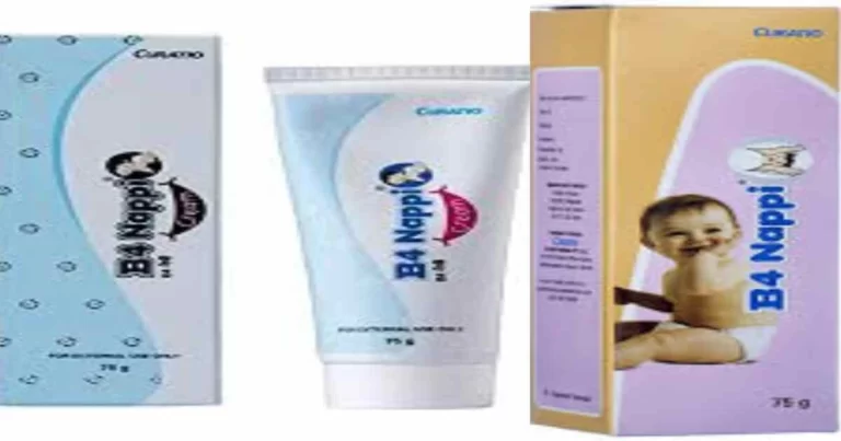 In the image showing two package of b4 nappy rash cream