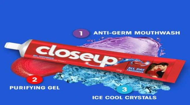 Close up toothpaste
