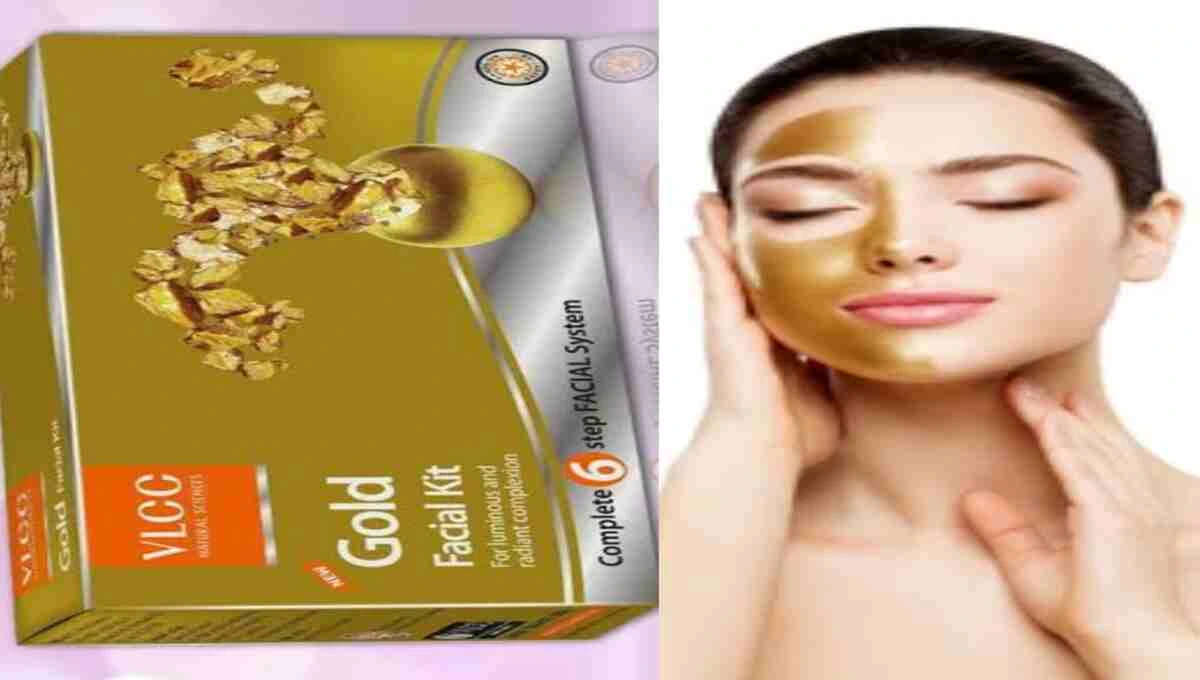 A beautiful girl showing benefits of VLCC gold facial kit