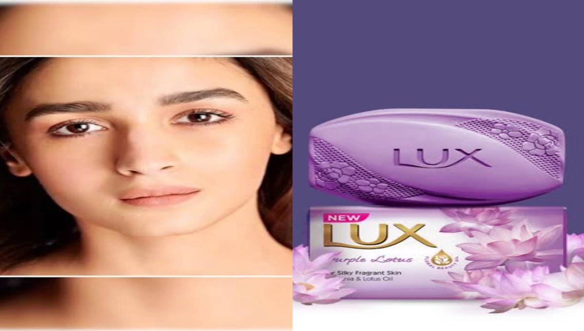 Lux soap effects showing on Alia Bhatt face