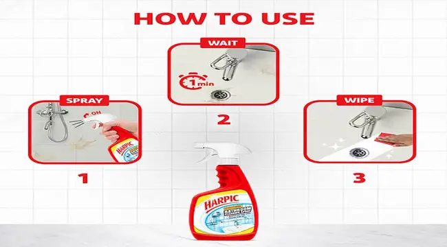 Harpic bathroom cleaner how to use