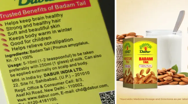 Dabur Badam Tail Information