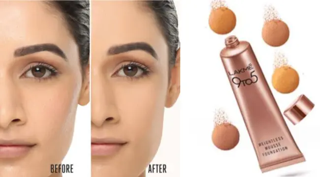 Lakme 9 to 5 CC cream before and after effects