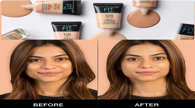 Maybelline fit me foundation before and after