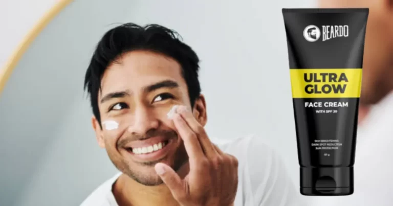 A man applying face cream